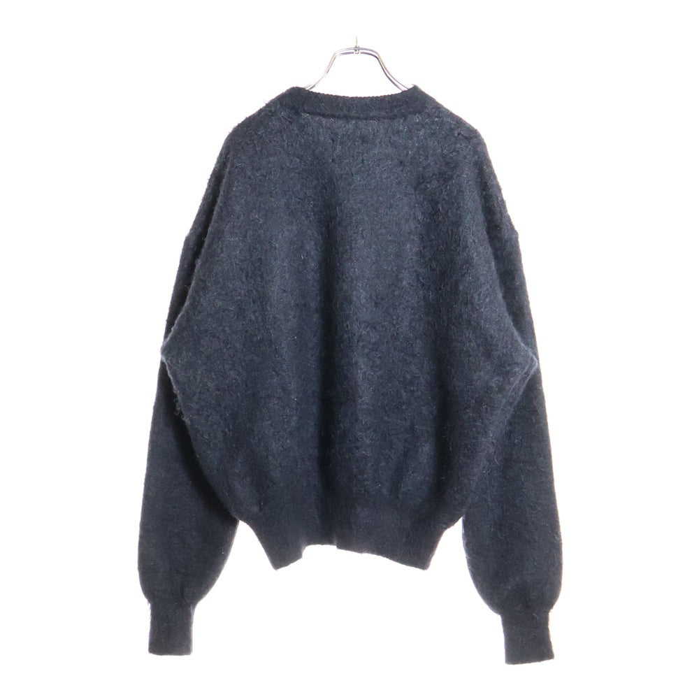 SAINT MICHAEL(セントマイケル) 23AW CREW NECK KNIT フロントロゴ モヘアニット セーター ブラック SM-A23-0000-042