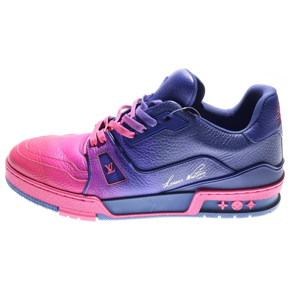 LOUIS VUITTON(ルイヴィトン) 21AW LVトレイナーライン グラデーション スニーカー ブルー/ピンク FD121