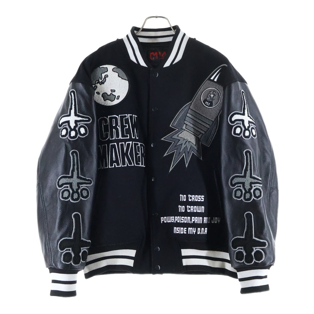 cvtvlist(カタリスト) I CREW MAKER UNIVERSITY JACKET アイ クルー マーカー ユニバーシティ ジャケット ベースボールジャケット ブラック 2301120101