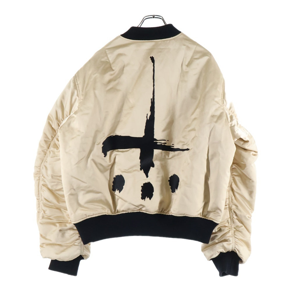 cvtvlist(カタリスト) BIG LOGO MA-1 ビッグロゴ エムエーワン ジップアップジャケット ベージュ 2401110101