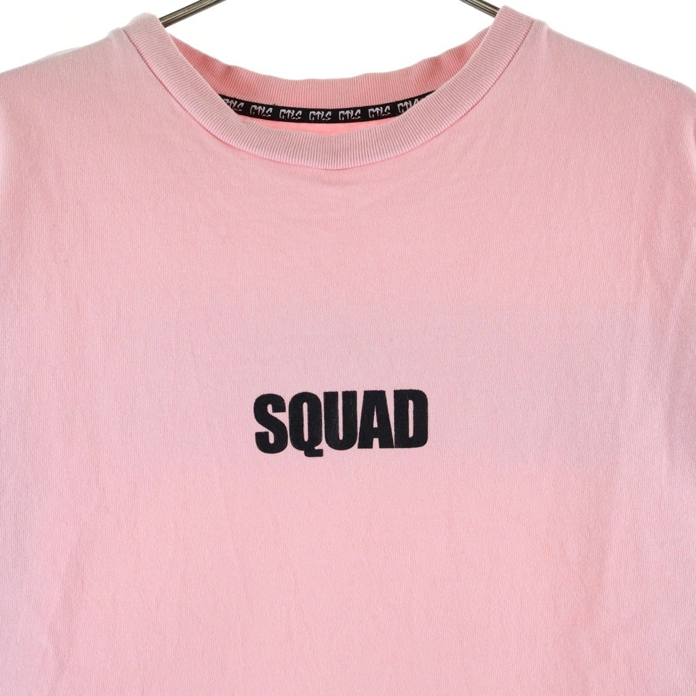 cvtvlist(カタリスト) グラッフィックロゴ プリント クルーネック 長袖Tシャツ カットソー ピンク 2101090303