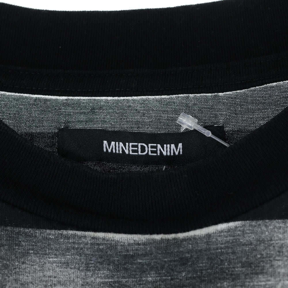 MINEDENIM(マインデニム) 25SS ボーダー クルーネック半袖Tシャツカットソー 2503-4001-98-M2