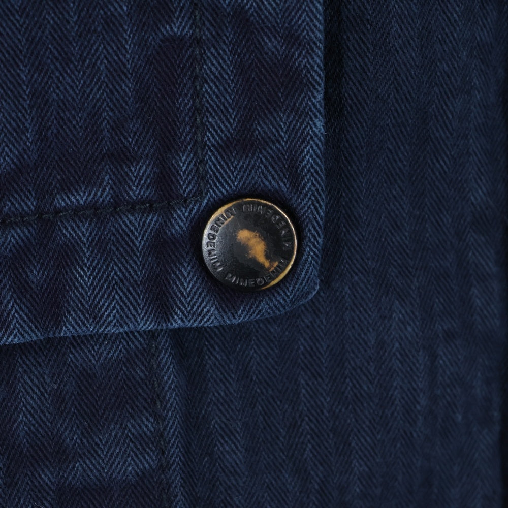 MINEDENIM(マインデニム) 25SS V.Herringbone Duster Vヘリンボーンダスター ワークジャケット デニム インディゴ 2503-8004-83-022