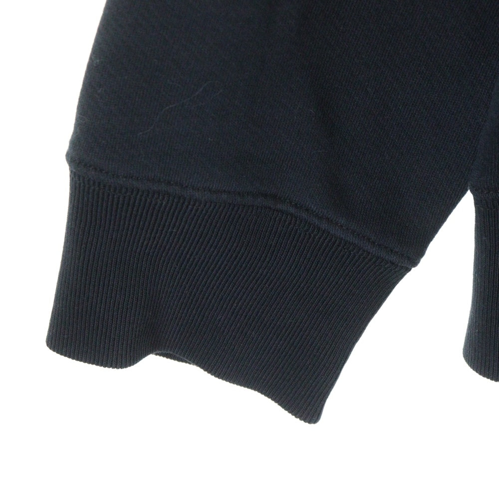 MAISON KITSUNE(メゾンキツネ) チラックスロゴ刺繍 クルーネック長袖スウェット トレーナー ブラック GU00342KM0002