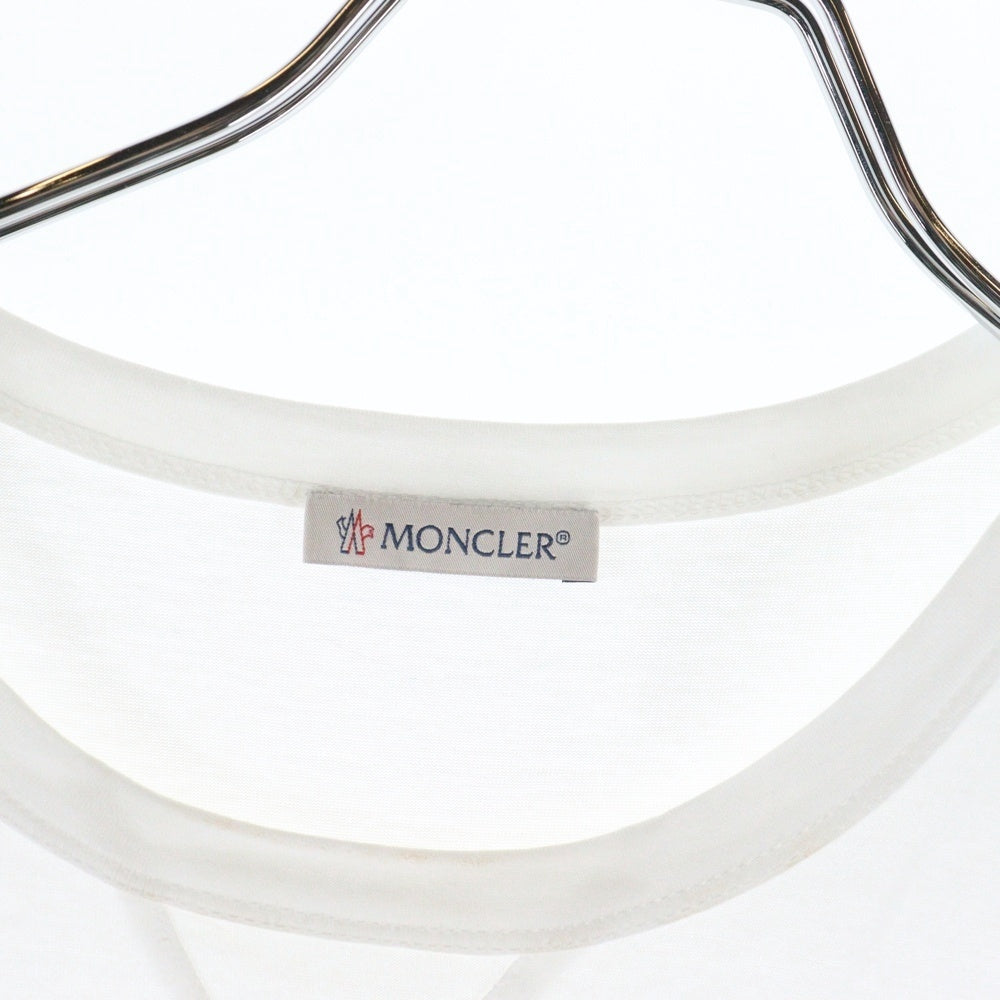 MONCLER(モンクレール) ダブルロゴパッチ クルーネック半袖Tシャツカットソー ホワイト F20918C78100