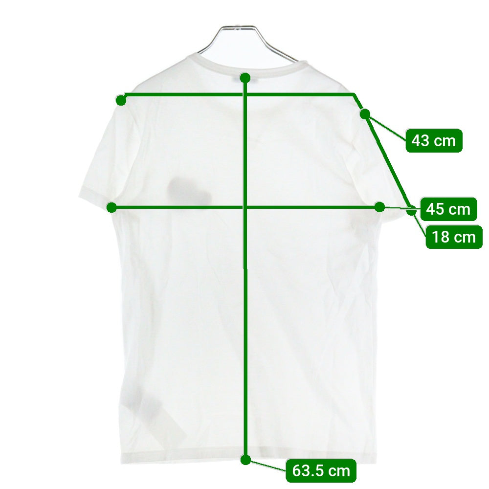 MONCLER(モンクレール) ダブルロゴパッチ クルーネック半袖Tシャツカットソー ホワイト F20918C78100