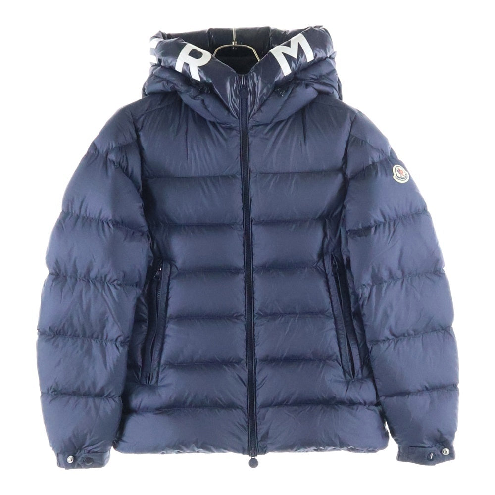 MONCLER(モンクレール) SALZMAN サルズマン ワッペンロゴ フーデッド ジップアップダウンジャケット ネイビー G20911A00009 53048