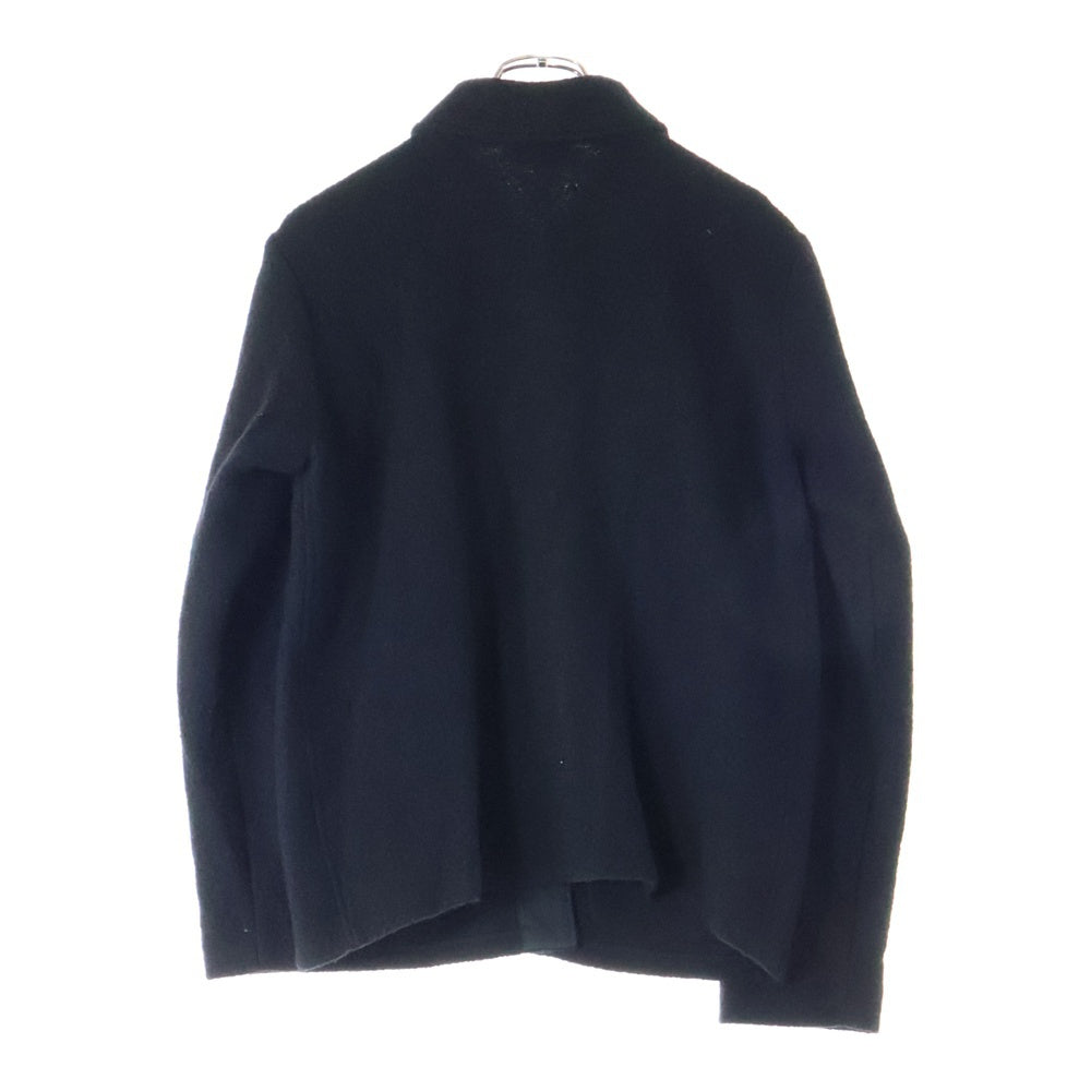 agnes b.(アニエスベー) フロントボタン ボア フリース ステンカラー ジャケット レディース ブラック