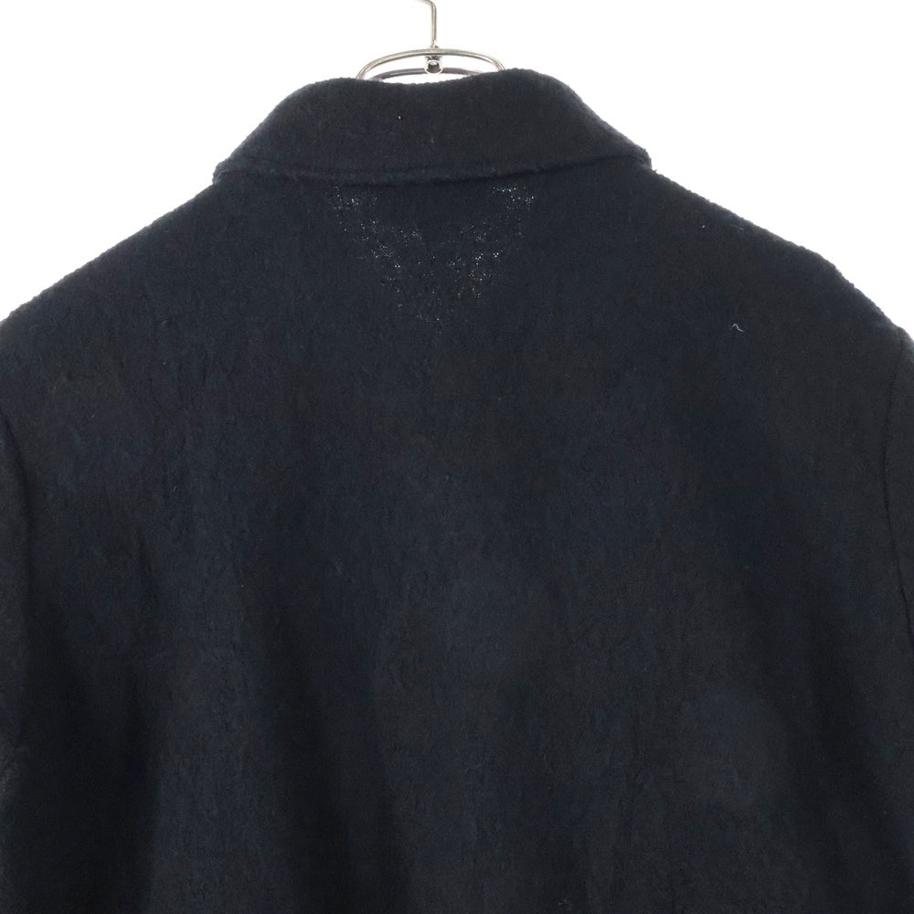 agnes b.(アニエスベー) フロントボタン ボア フリース ステンカラー ジャケット レディース ブラック