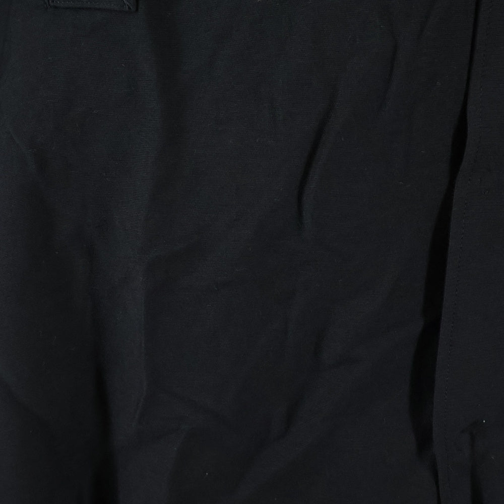 Yohji Yamamoto(ヨウジヤマモト) 24AW Mountain Jacket マウンテン レーヨンシルク混 フーデッドロングジャケット ブラック F0-D62-201