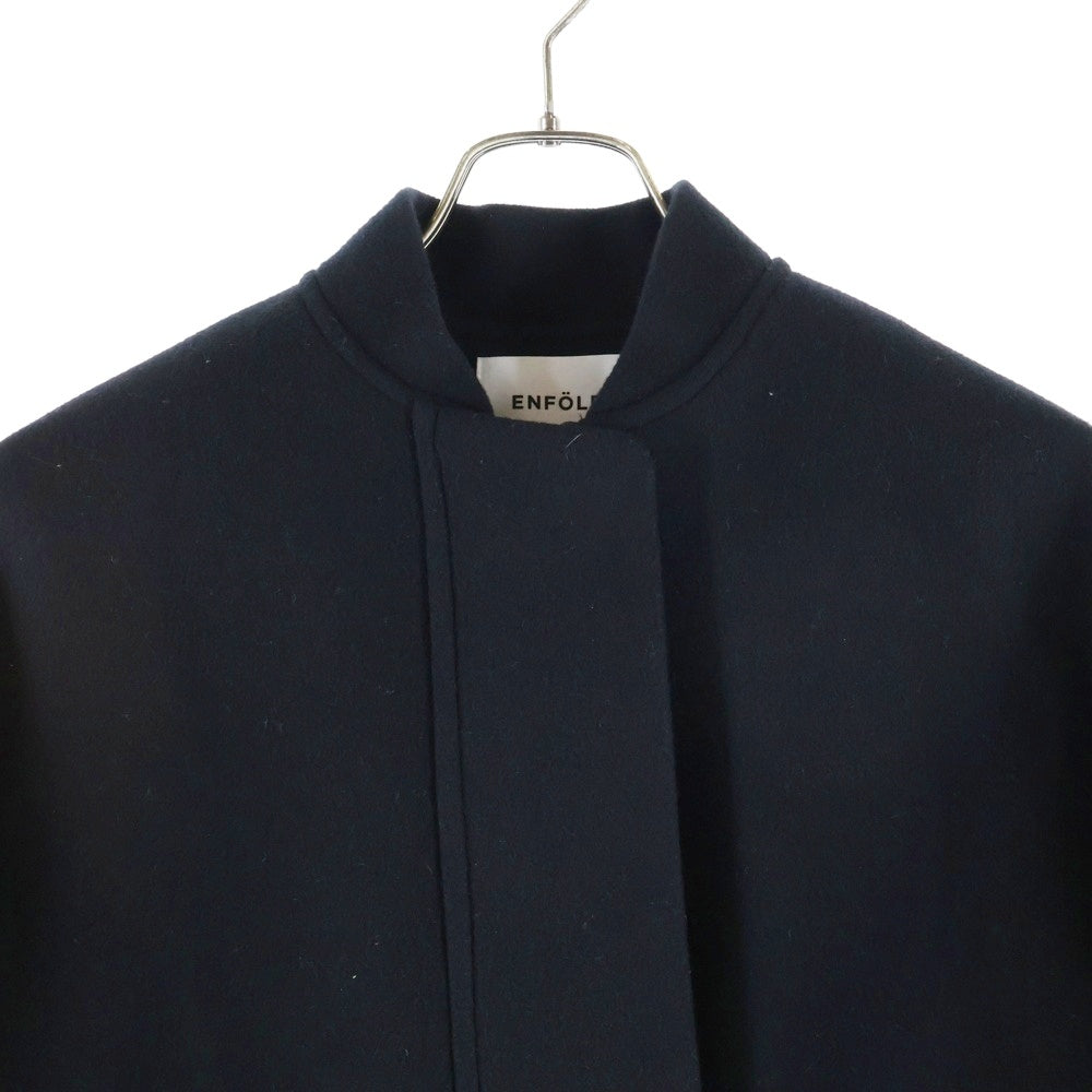 ENFOLD(エンフォルド) STADIUM-JUMPER スタジアムジャンパー ウールジャケット ブラック レディース 300HA130-1420