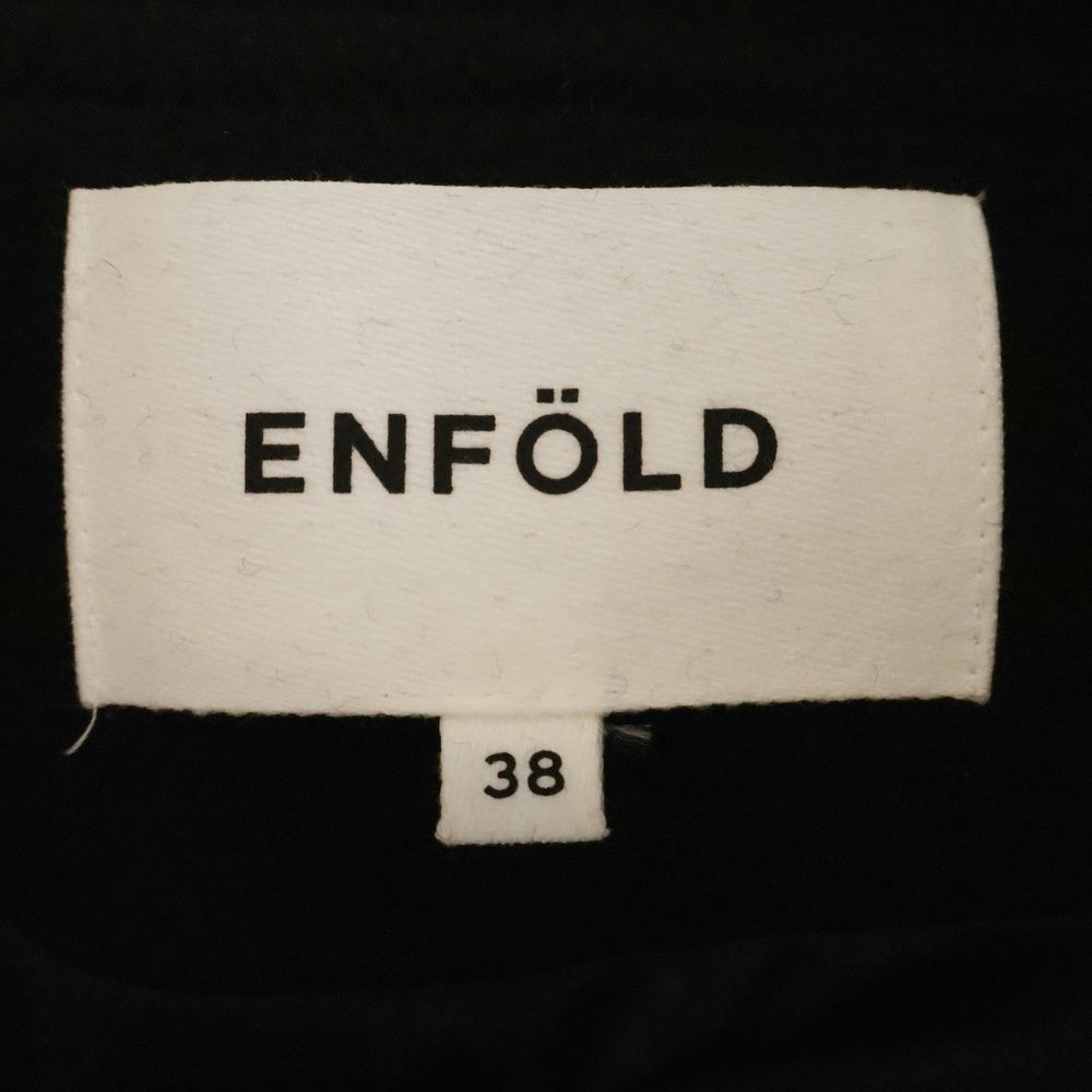 ENFOLD(エンフォルド) STADIUM-JUMPER スタジアムジャンパー ウールジャケット ブラック レディース 300HA130-1420