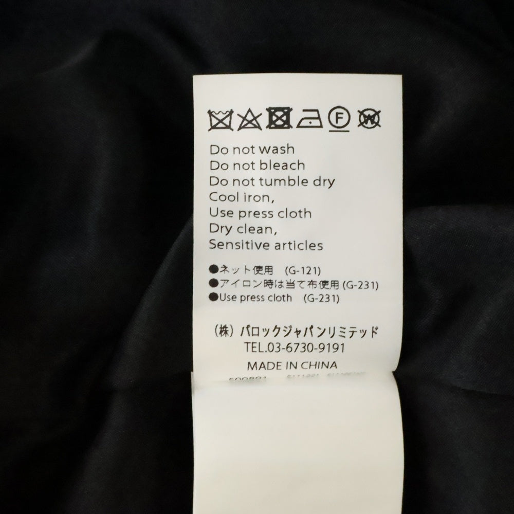 ENFOLD(エンフォルド) STADIUM-JUMPER スタジアムジャンパー ウールジャケット ブラック レディース 300HA130-1420