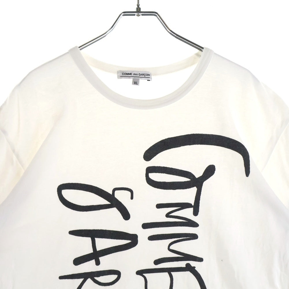 COMME des GARCONS(コムデギャルソン) ロゴプリント クルーネック半袖Tシャツカットソー ホワイト OK-T106