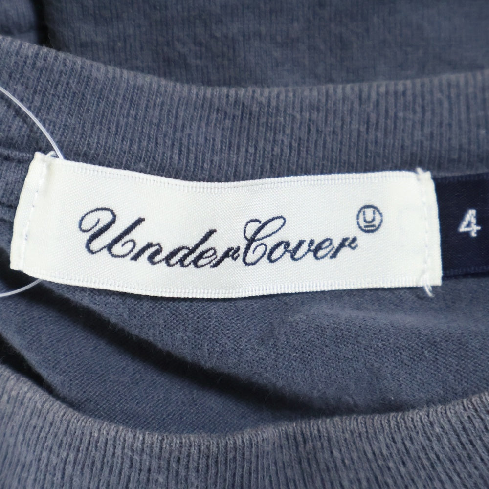 UNDERCOVER(アンダーカバー) Helen Verhoeven 袖刺繍 クルーネック半袖Tシャツカットソー ネイビー UC1D3813