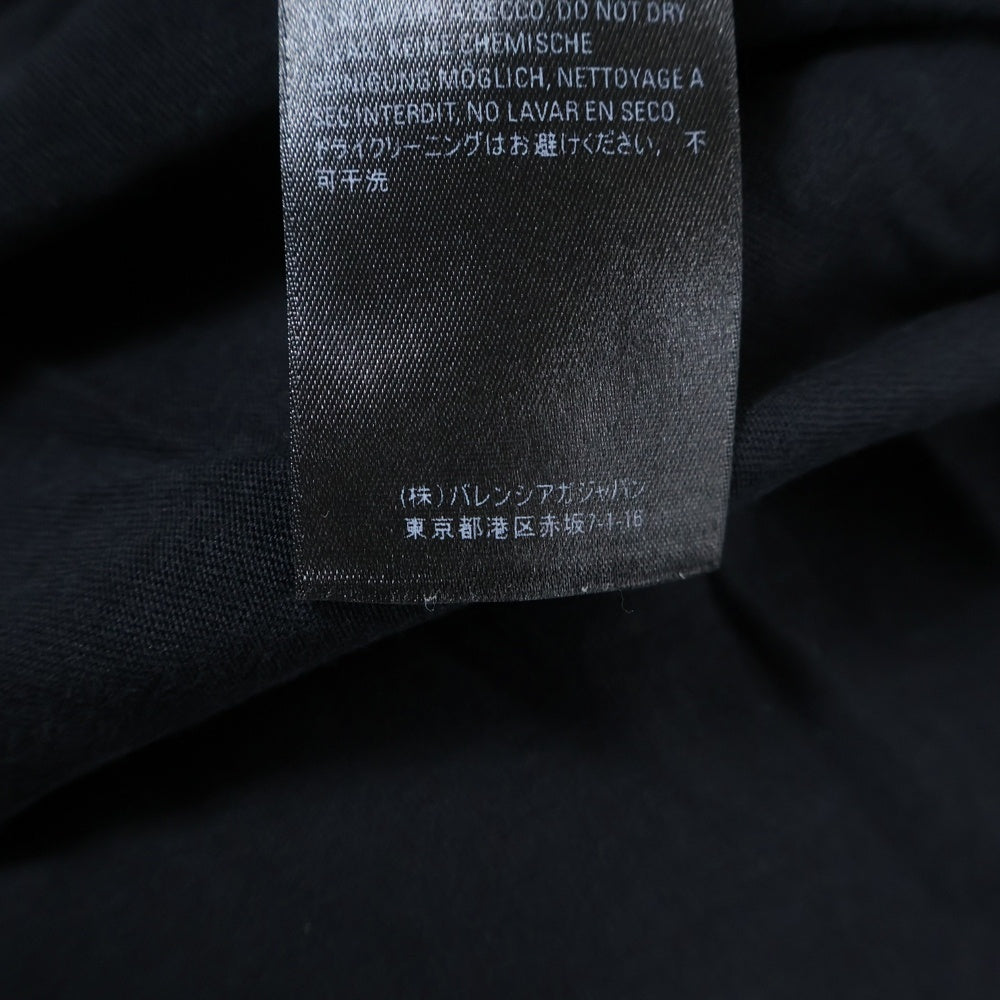 BALENCIAGA(バレンシアガ) フロントロゴプリント クルーネック半袖Tシャツカットソー ブラック 613969 TYK28