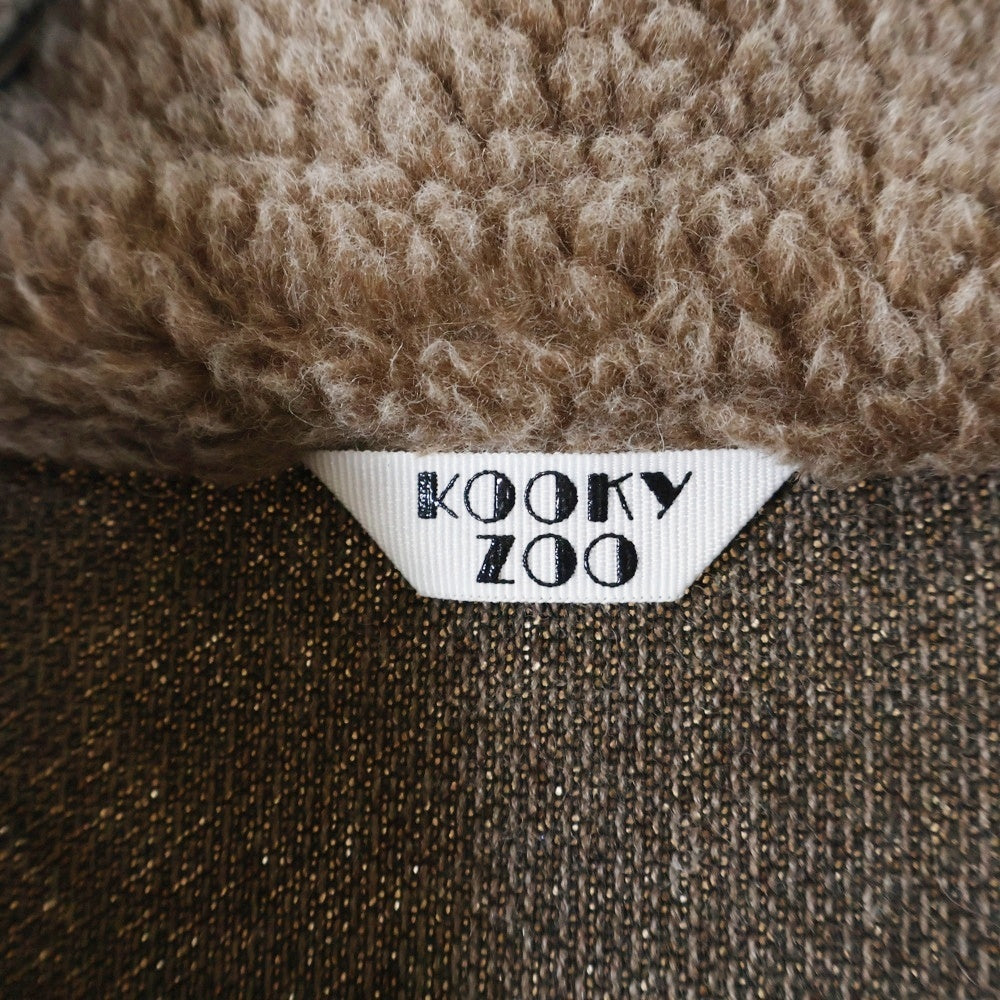 KOOKY ZOO(クーキーズー) フロントボタン ボア ジャケット ブラウン J0014