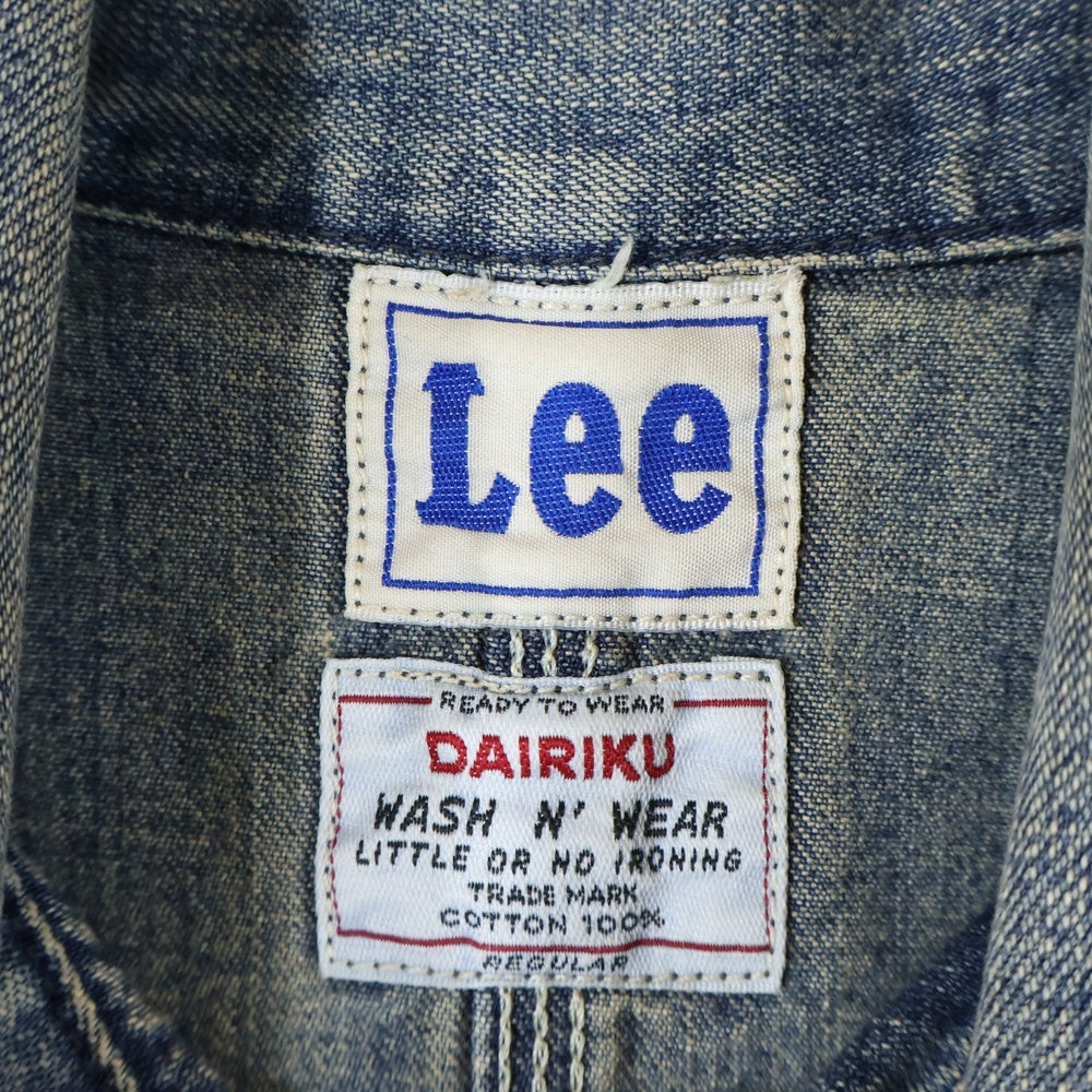 LEE(リー) ×DAIRIKU フロント ロゴワッペン カバーオール デニムジャケット インディゴ LB0515