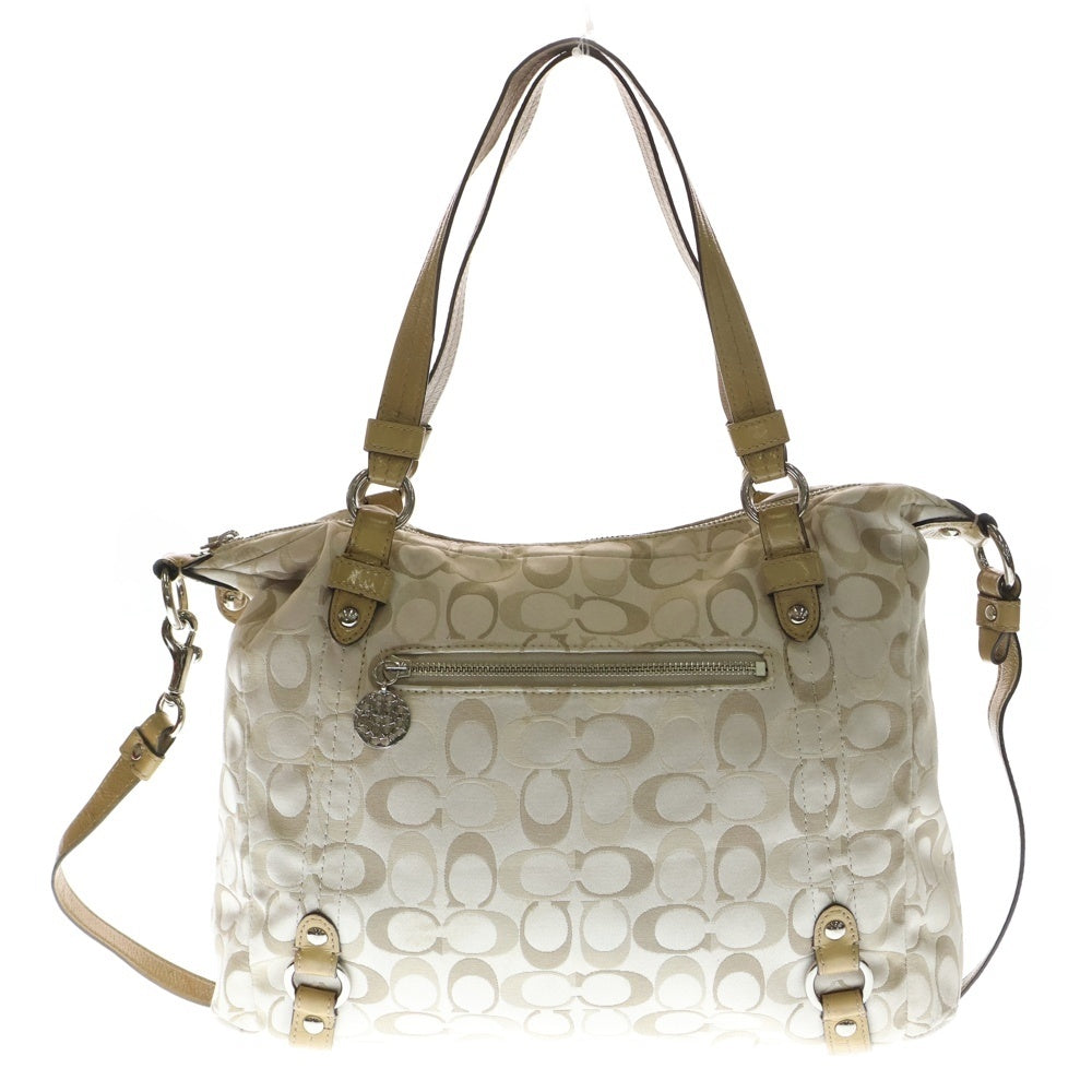 COACH(コーチ) シグネチャー 2WAY トートショルダーバッグ アイボリー コーチ F-17580 レディース