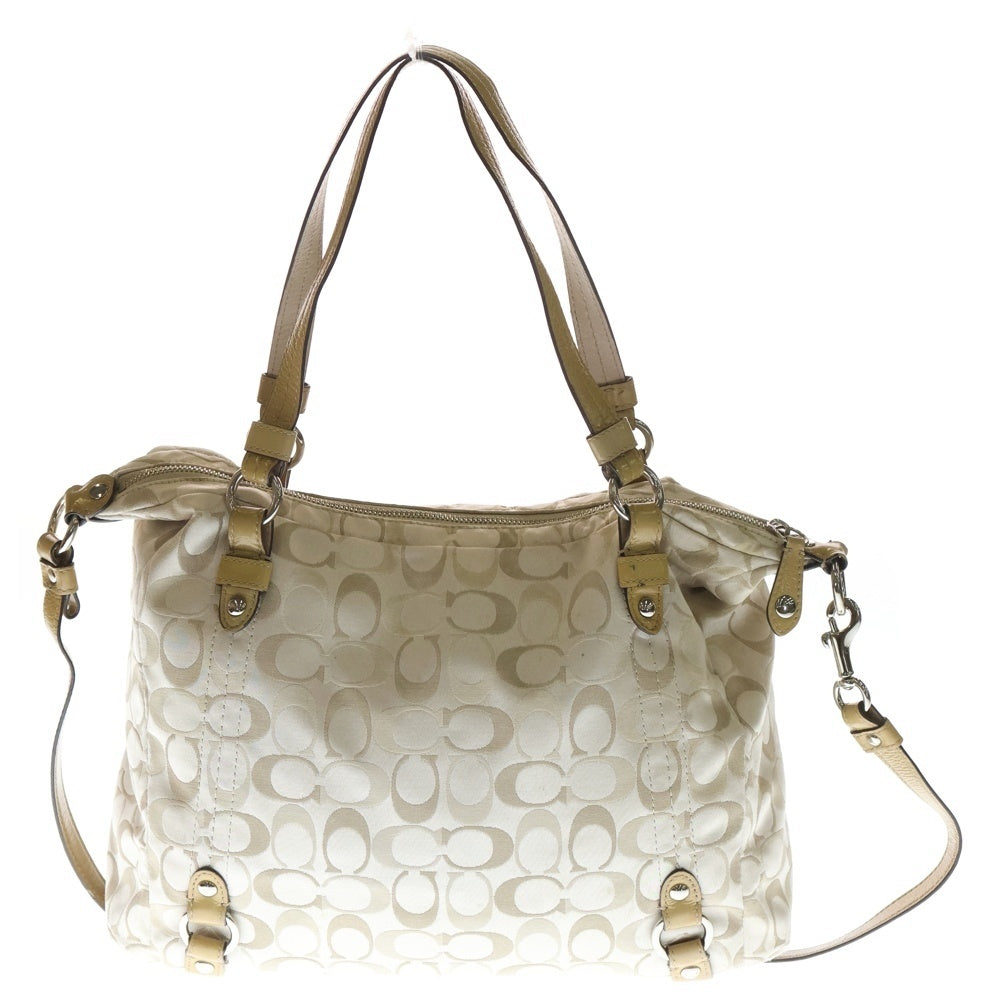 COACH(コーチ) シグネチャー 2WAY トートショルダーバッグ アイボリー コーチ F-17580 レディース