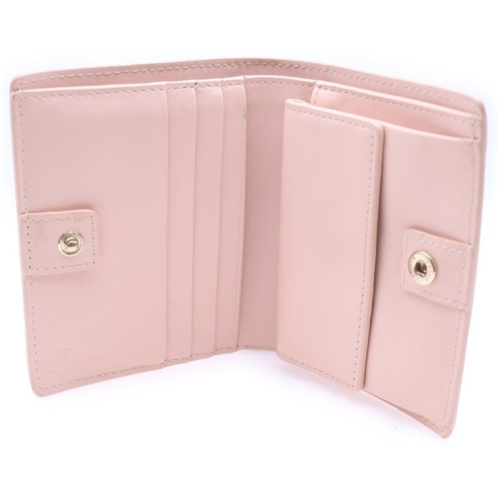 FURLA(フルラ) アーチロゴ レザーコンパクトウォレット 二つ折り財布 ピンク