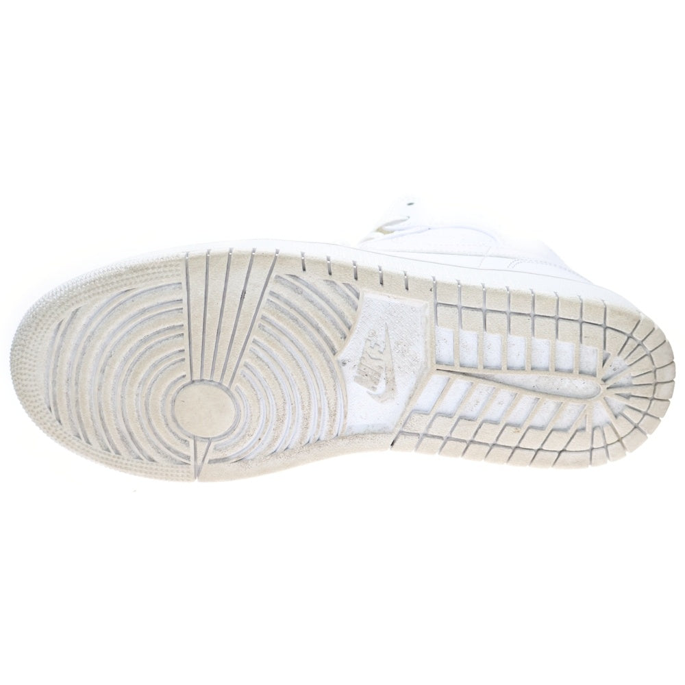 NIKE(ナイキ) Air Jordan 1 Mid Triple White エアージョーダン1 トリプル ミッドカットスニーカー ホワイト US9/27cm 554724-136