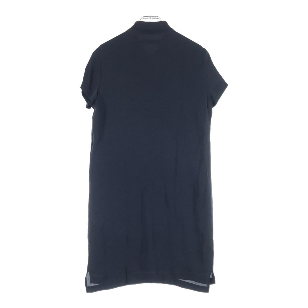 POLO RALPH LAUREN(ポロラルフローレン) フロントボタン 無地 半袖シャツワンピース ブラック レディース RN41381 CA56658