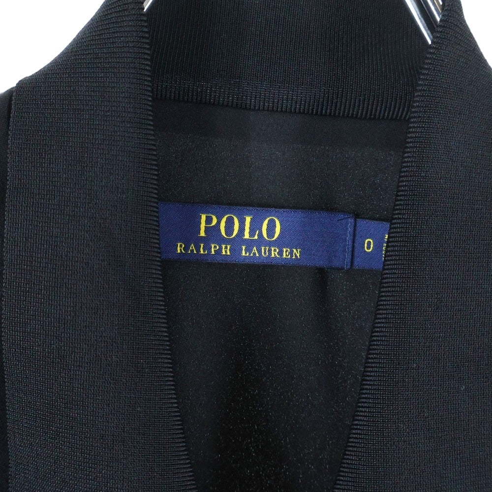POLO RALPH LAUREN(ポロラルフローレン) フロントボタン 無地 半袖シャツワンピース ブラック レディース RN41381 CA56658