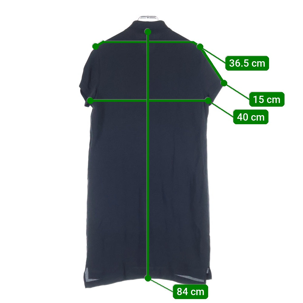 POLO RALPH LAUREN(ポロラルフローレン) フロントボタン 無地 半袖シャツワンピース ブラック レディース RN41381 CA56658