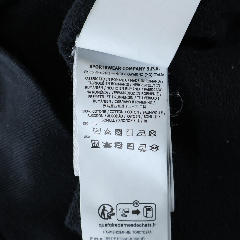 STONE ISLAND(ストーンアイランド) アームロゴパッチ クルーネック長袖スウェットトレーナー ブラック 801566060