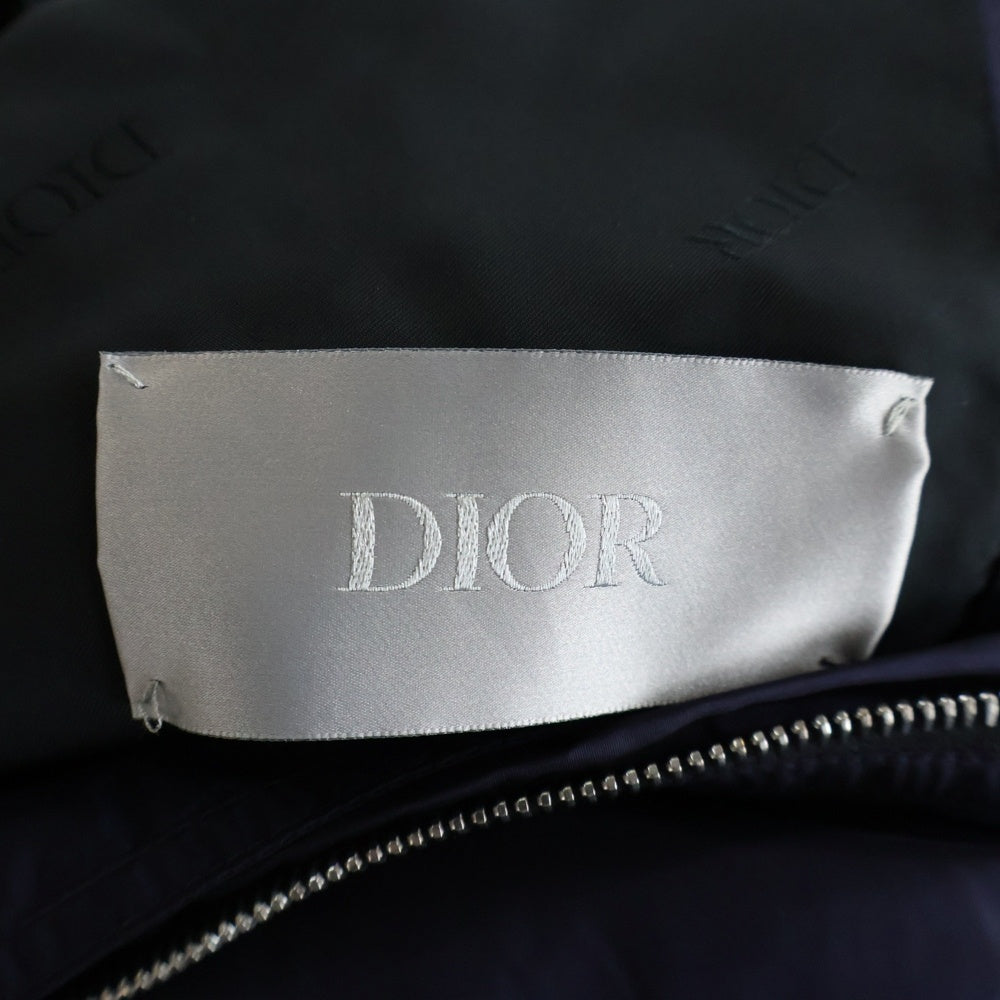 DIOR(ディオール) 21SS アームロゴパッチ ジップアップフーディーナイロンジャケット ネイビー 013C402B3830