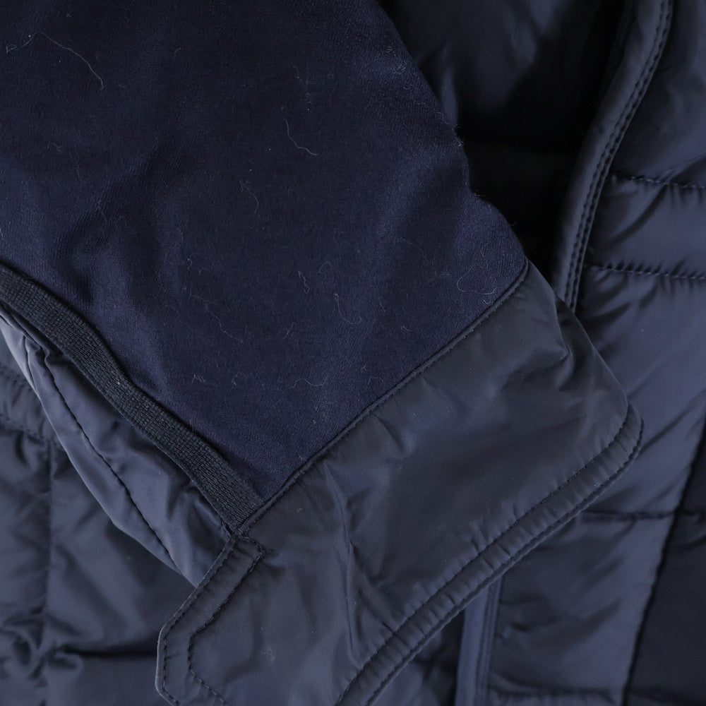 MONCLER(モンクレール) JACOB ヤコブ 袖切り替え ワッペン付き フーディーダウンジャケット ネイビー B20914139585 53227