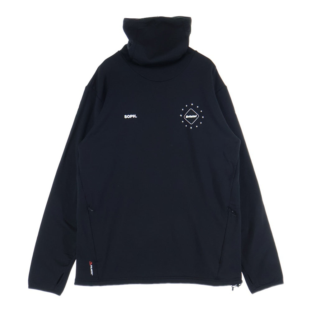 F.C.R.B./F.C.Real Bristol/FCRB(エフシーアールビー/エフシーレアルブリストル) フロントラバーロゴ ポリエステル長袖トレーナー ブラック FCRB-222054