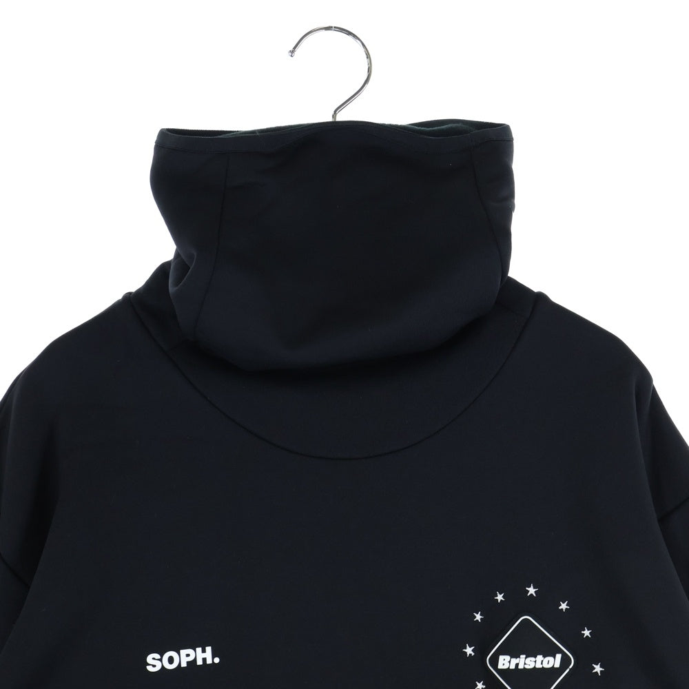 F.C.R.B./F.C.Real Bristol/FCRB(エフシーアールビー/エフシーレアルブリストル) フロントラバーロゴ ポリエステル長袖トレーナー ブラック FCRB-222054