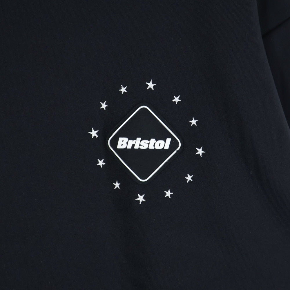 F.C.R.B./F.C.Real Bristol/FCRB(エフシーアールビー/エフシーレアルブリストル) フロントラバーロゴ ポリエステル長袖トレーナー ブラック FCRB-222054