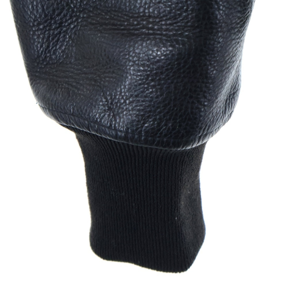 Rick Owens(リックオウエンス) 16SS ジップアップ レザーボンバージャケット ブラック RU16S3775-LCW