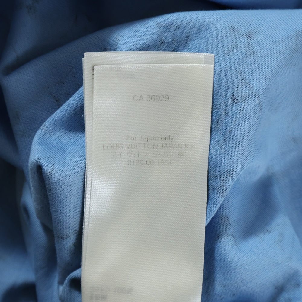 LOUIS VUITTON(ルイヴィトン) ミックスモノグラム ネックチェーン クルーネック半袖Tシャツカットソー レディース ライトブルー RW222W PR3 FNTS40