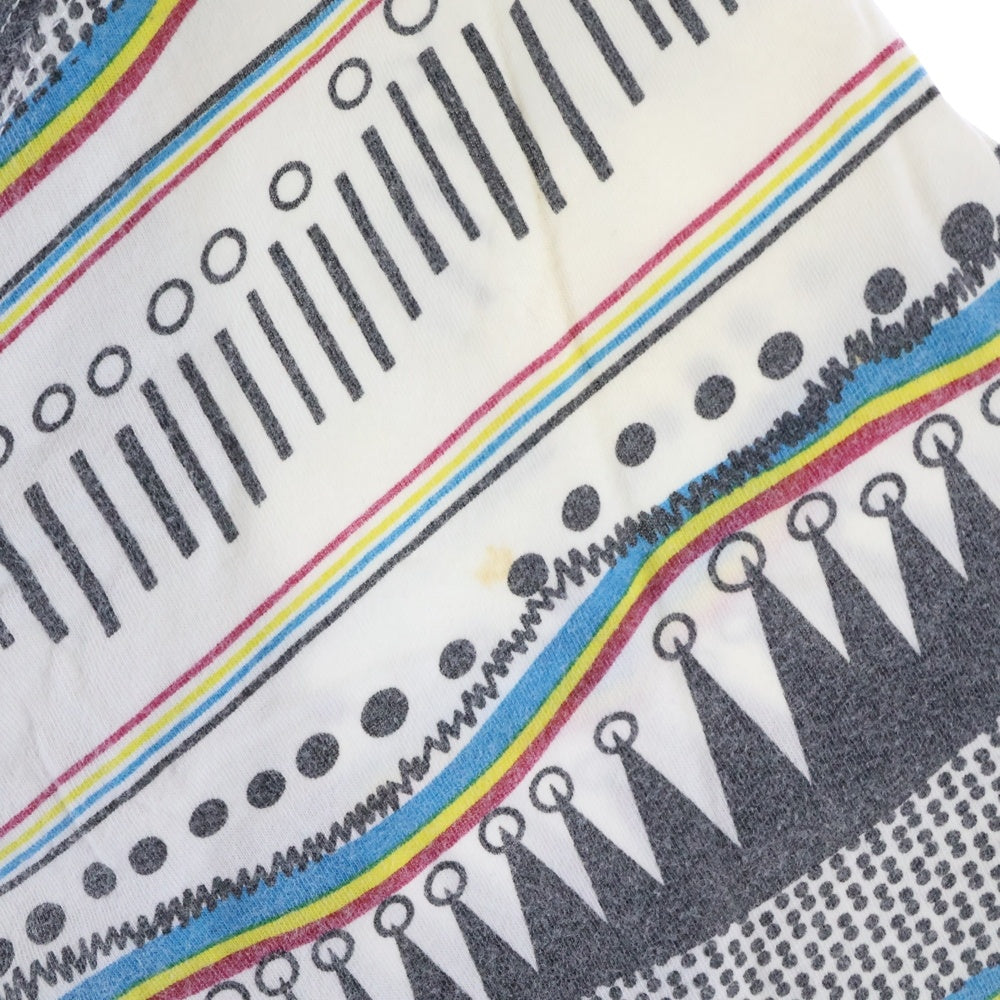STUSSY(ステューシー) 00s TOMTOM PATTERN TEE トムトム柄 クルーネック 半袖Tシャツ カットソー マルチカラー