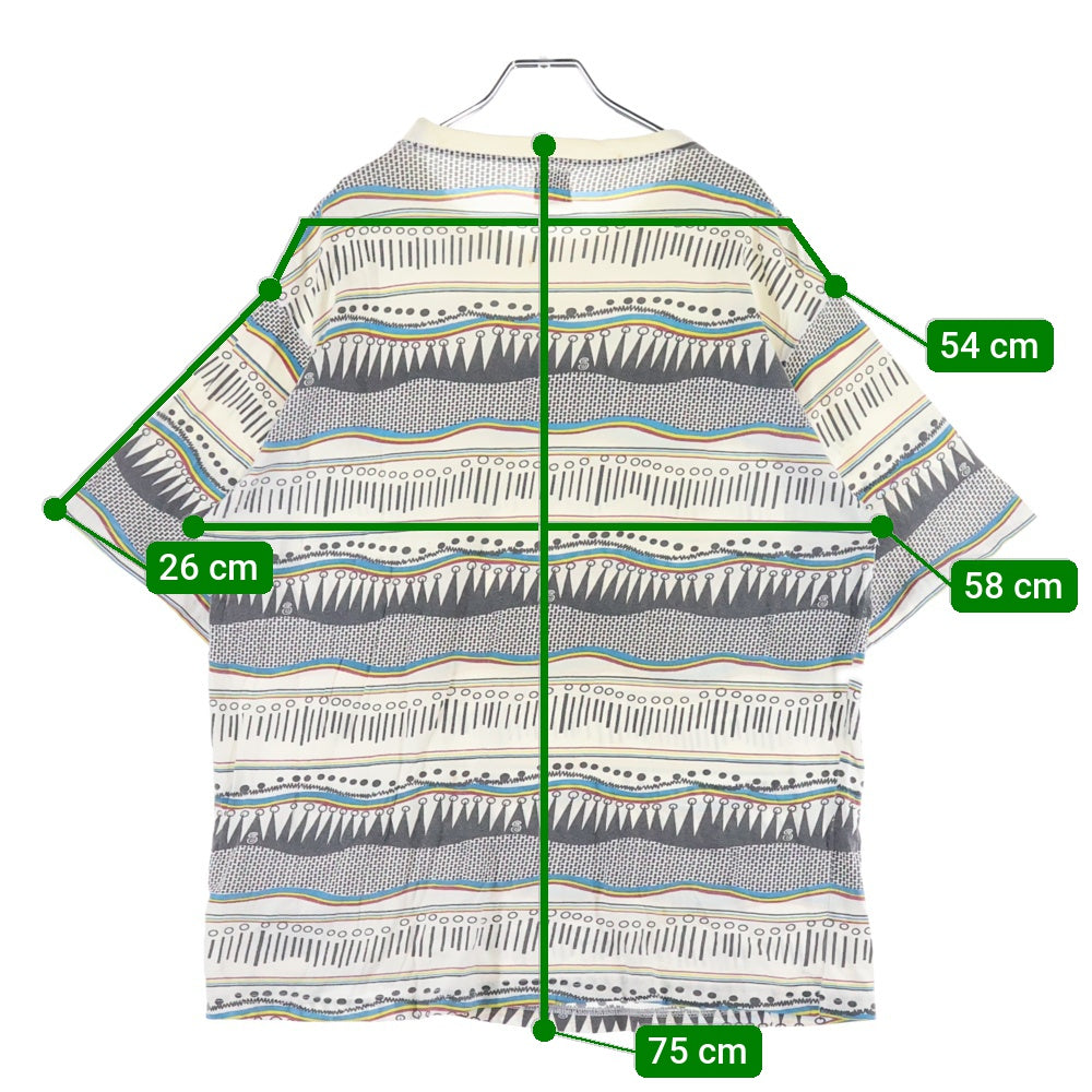 STUSSY(ステューシー) 00s TOMTOM PATTERN TEE トムトム柄 クルーネック 半袖Tシャツ カットソー マルチカラー