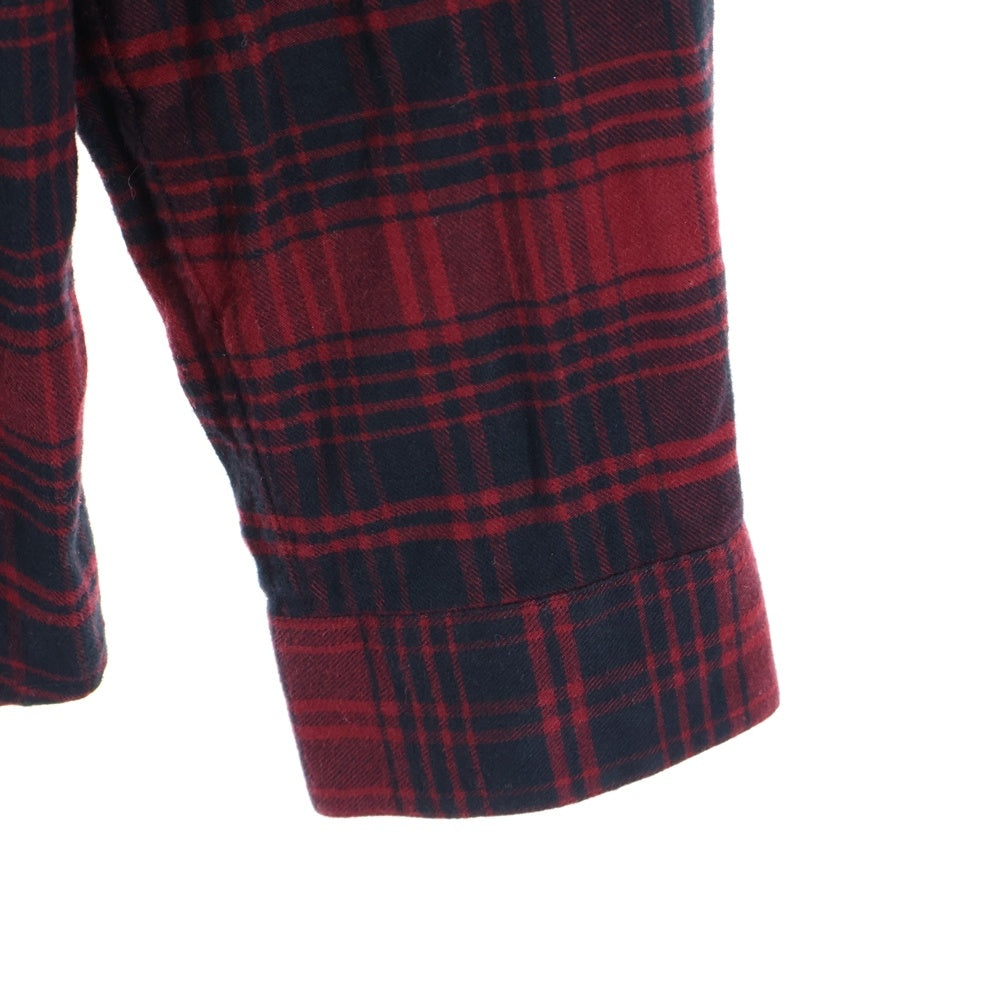 VALENTINO(ヴァレンティノ) スタッズ装飾 チェック柄 長袖シャツ レッド QV3AB7274PH