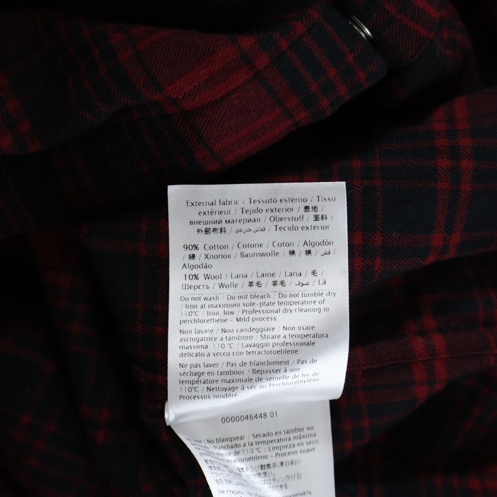 VALENTINO(ヴァレンティノ) スタッズ装飾 チェック柄 長袖シャツ レッド QV3AB7274PH