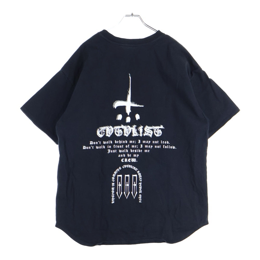cvtvlist(カタリスト) OUR LIFE TEE バックロゴプリント クルーネック半袖Tシャツカットソー ブラック