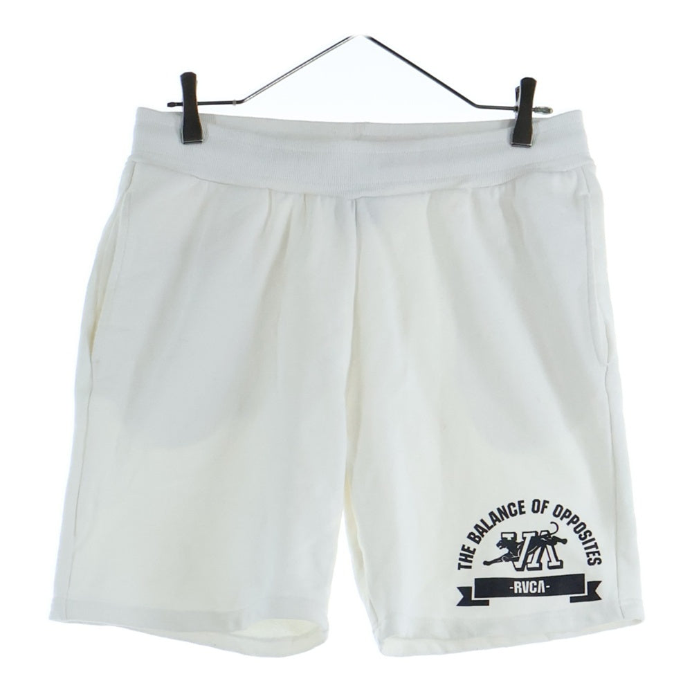 RVCA(ルーカ) FULTON WS フロントプリント スウェットショーツ ハーフパンツ ホワイト BC041641