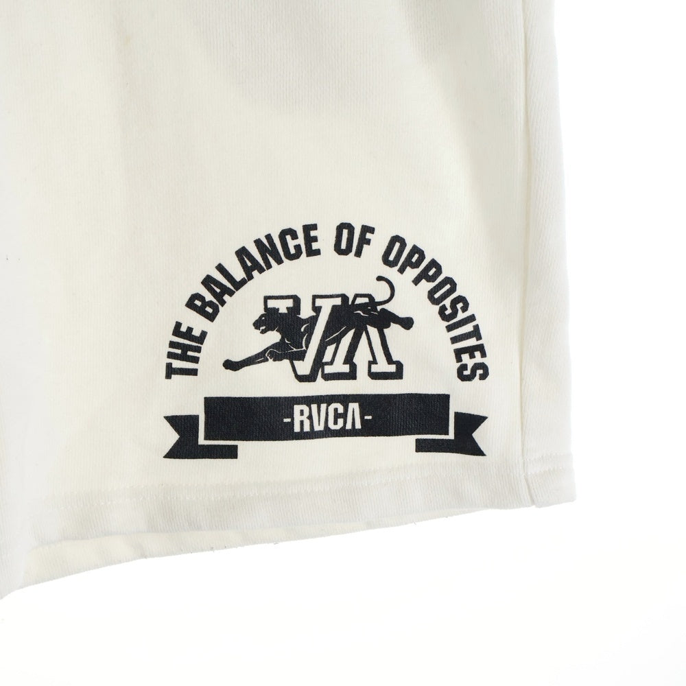 RVCA(ルーカ) FULTON WS フロントプリント スウェットショーツ ハーフパンツ ホワイト BC041641