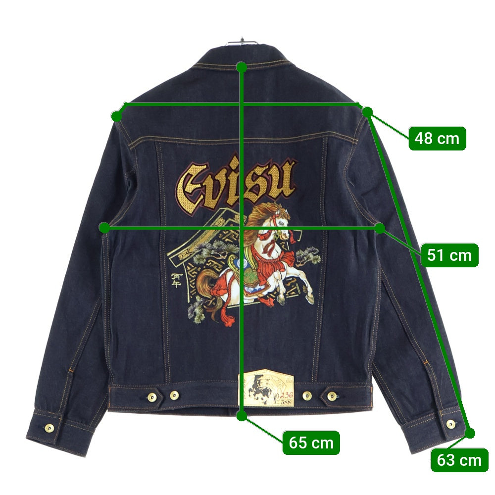 EVISU(エビス) 午年背面刺繍 デニムジャケット インディゴ 2ESHTM6DJ1167RXDN