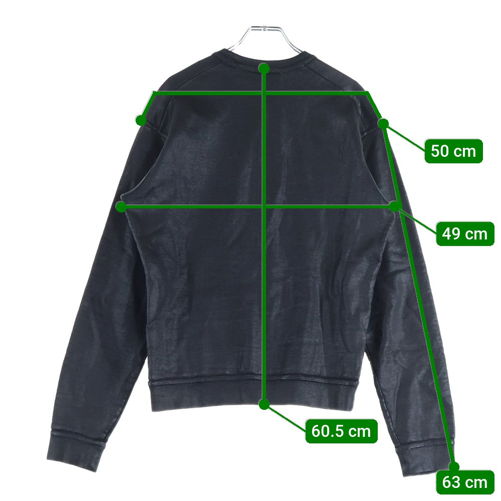 DSQUARED2(ディースクエアード) 15AW フロントプリントデザイン 前V クルーネックスウェットトレーナー ブラック S74GU0091 S25030