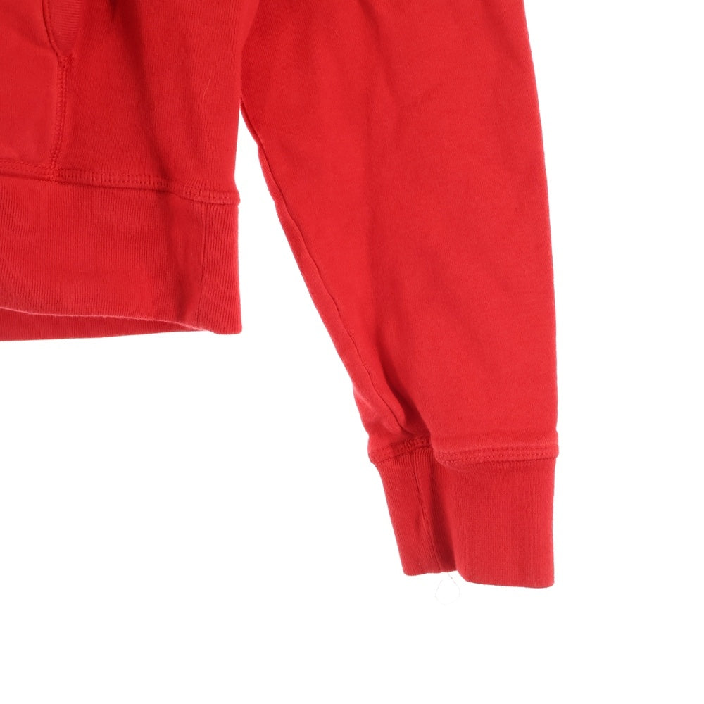 DSQUARED2(ディースクエアード) 20AW D2 FOOTBALL 胸ロゴワッペン ジップアップフーディーパーカー レッド S74HG0100 S25030