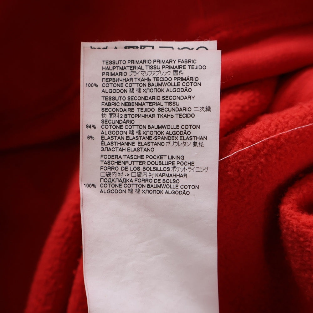 DSQUARED2(ディースクエアード) 20AW D2 FOOTBALL 胸ロゴワッペン ジップアップフーディーパーカー レッド S74HG0100 S25030