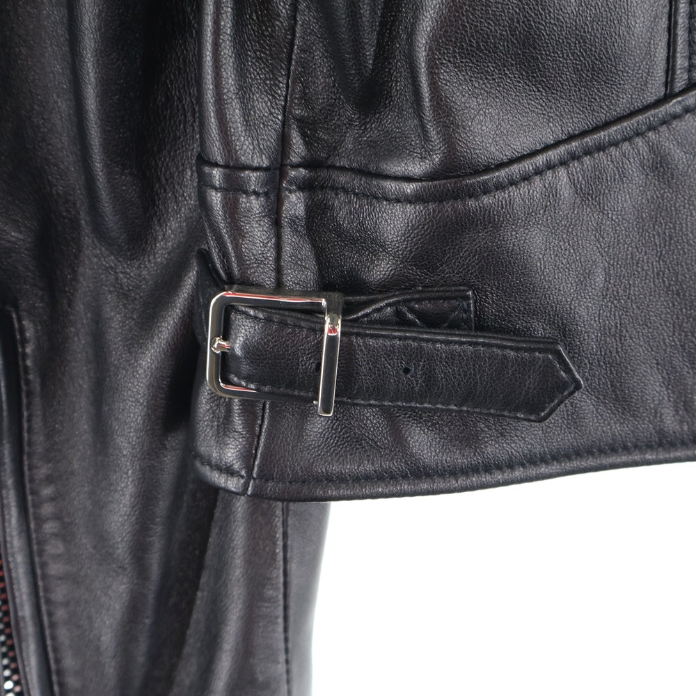 DSQUARED2(ディースクエアード) ラム シングルレザージャケット ブラック S74AM0957 SY1352