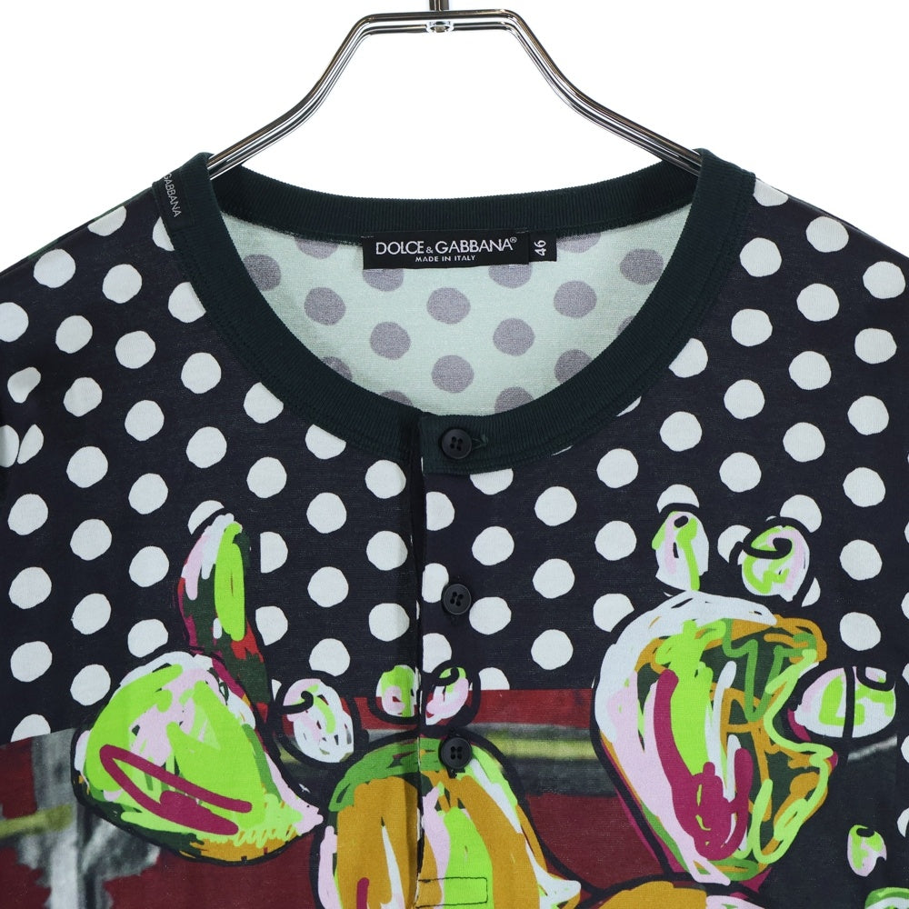 DOLCE & GABBANA(ドルチェアンドガッバーナ) ポルカドット 総柄デザイン クルーネック半袖Tシャツカットソー マルチカラー G8EL2T/G7AXW-A